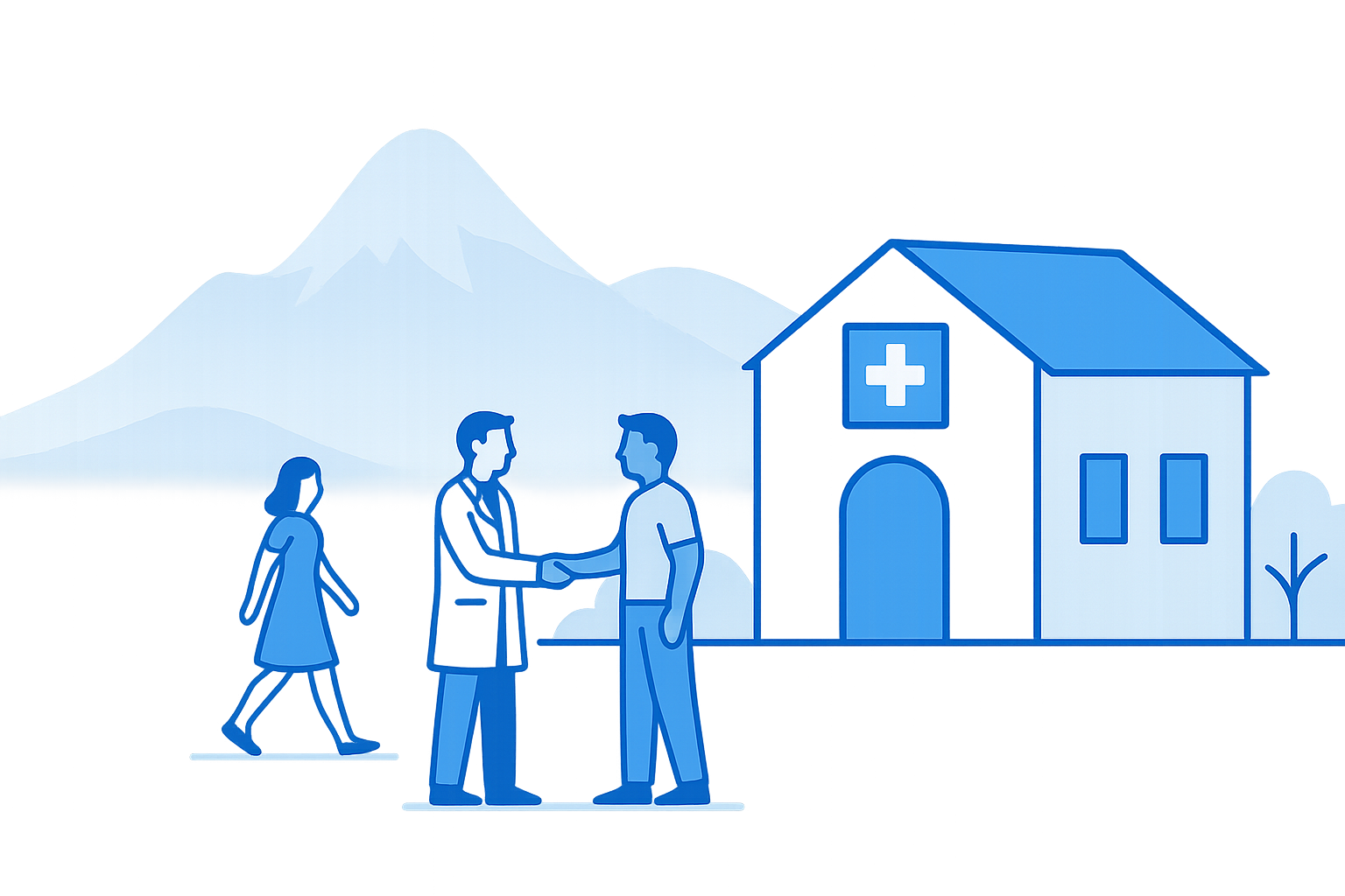 Sketch of doctor and patient